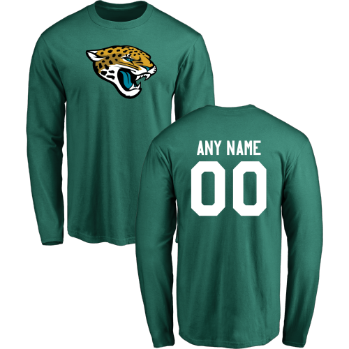 Men Jacksonville Jaguars Design-Your-Own Long Sleeve Custom NFL T-Shirt->nfl t-shirts->Sports Accessory